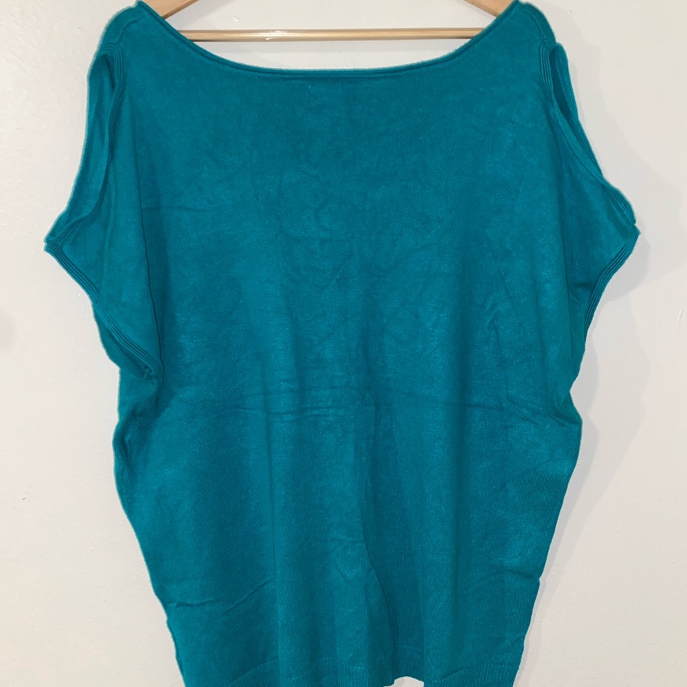 3/$12 Joseph A. Women Green Light Weight Sweater Size 1X - Picture 4 of 7